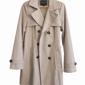 Covington Beige Double-Breasted Trench Coat | Size S